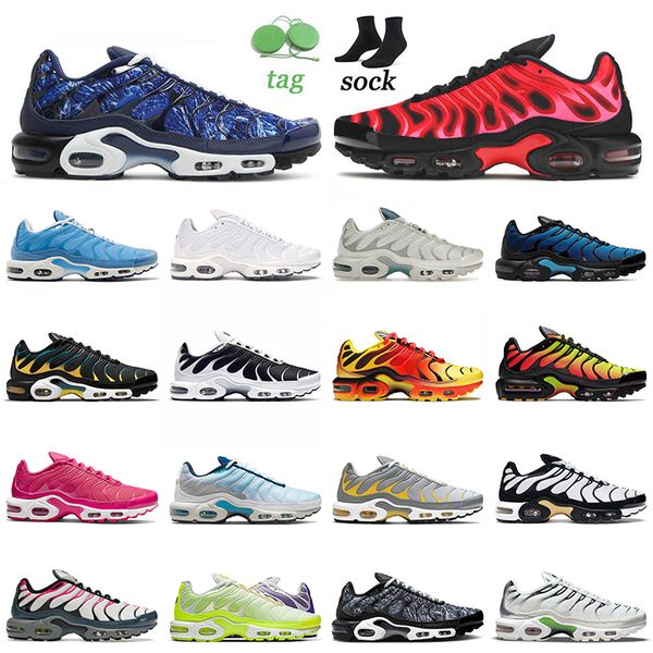 

2022 arrival tn plus se running shoes midnight navy fire red university blue triple white metallic teal black volt yellow oreo neon green me