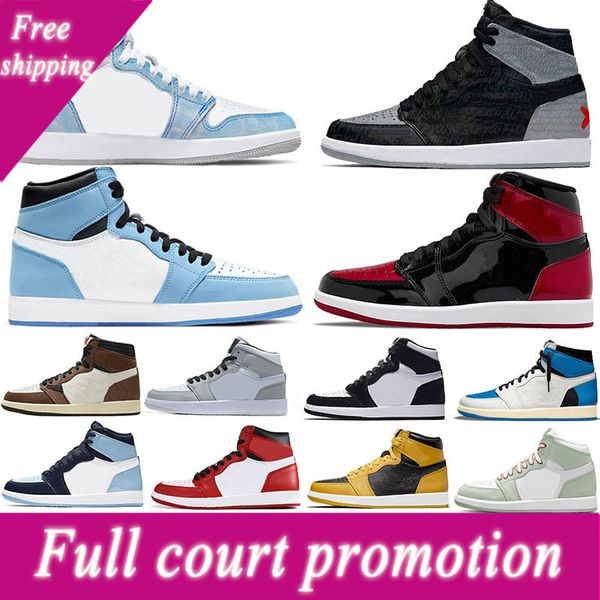 

jumpman 1 men basketball shoes 1s women high university blue obsidian unc mens femmes banked bred chicago hommes sport 36-47