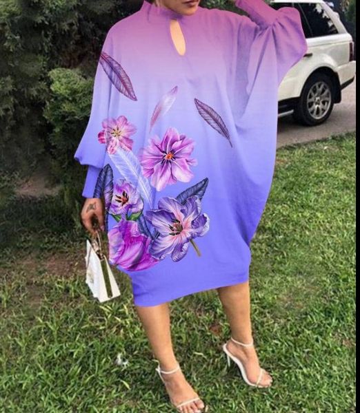 

women long sleeve o neck summer puff sleeve dresses casual solid bohemian vestidos loose sundress oversized, Black;gray