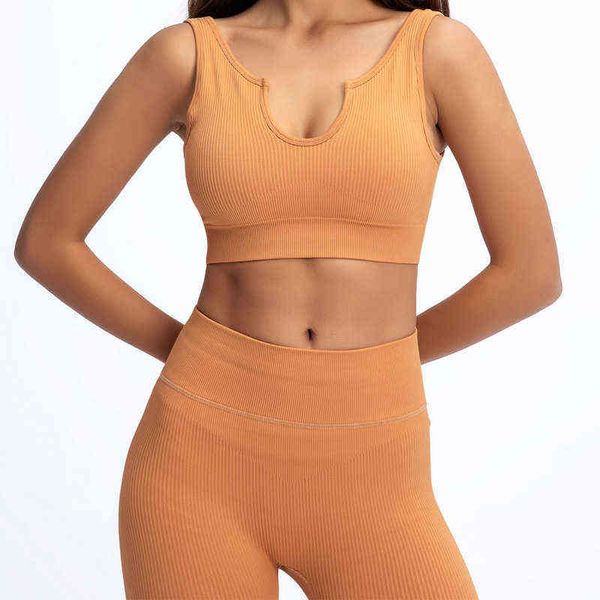 

2pcs set women yoga sets ribbed seamless sports sets fitness bra high waisted sports leggings clothes for women t220725, White;red