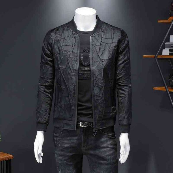 

men's luxury fashion brands menswear new casual slim jacket, Black