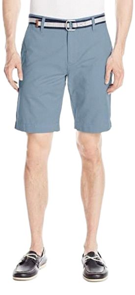 

polo assn. men's flat front chambray short 15bq#, White;black
