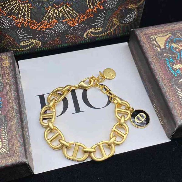 

new dripping glue letter pig nose bracelet female brass material, Black