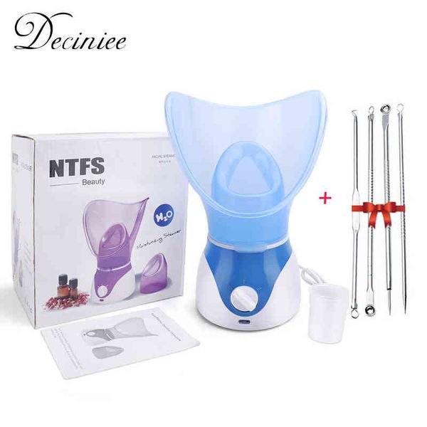 Face Steamer Spa Home Facial Sauna Sblocca i pori Estratto di punti neri Kit Ringiovanisce la cura della pelle fumante Pulizia profonda 220512