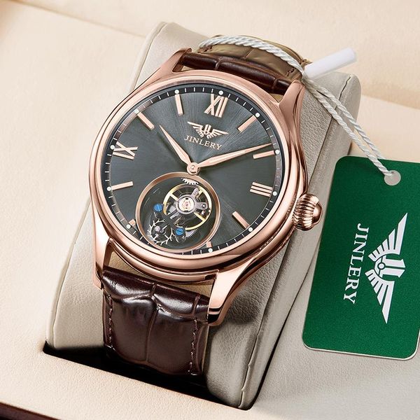 Armbanduhren Tourbillion Uhr für Männer Luxusuhren Saphirglas mechanische Armbanduhr Uhren männlich Relogio MasculinoArmbanduhren