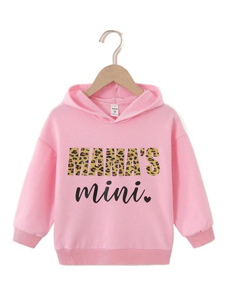 

toddler girls letter graphic drop shoulder hoodie f8bu#, Black;white