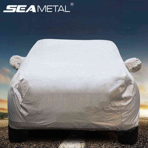 

universal car snow covers waterproof auto sun full cover protector 6 sizes dust rain snowproof for suv sedan car exteorior parts w220322