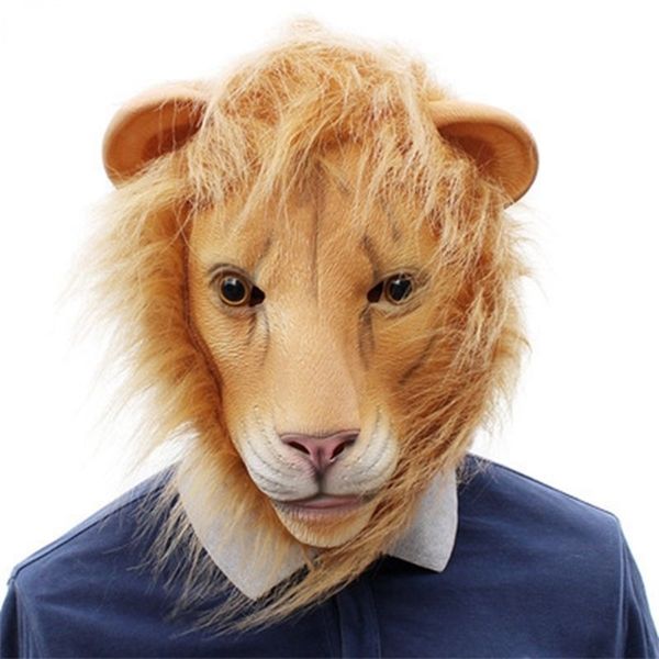 

party masks latex lion mask full face animal masks halloween masquerade birthday 220823