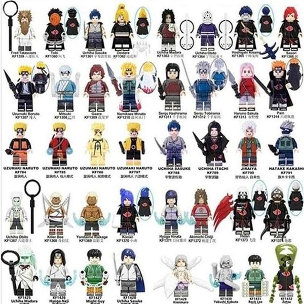 

40pcs/set 4.5cm minifig naruto building block minifigures children's educational toy gift2287