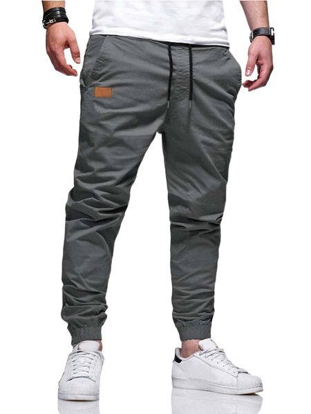 

men drawstring waist carrot pants g3mb#, Black