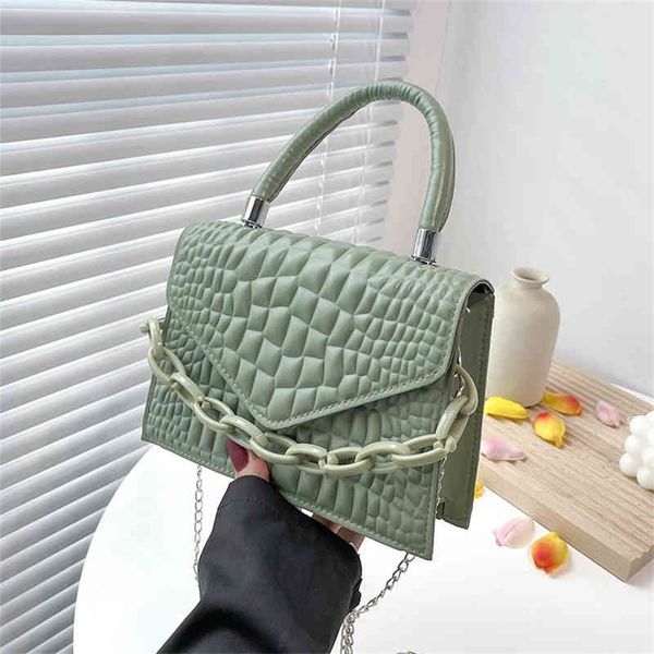 

solid color women's fashion version portable foreign style simple chain single messenger small square purses outlet online