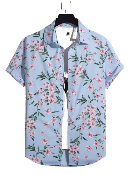 

men random floral print shirt without tee s3jv#, White;black