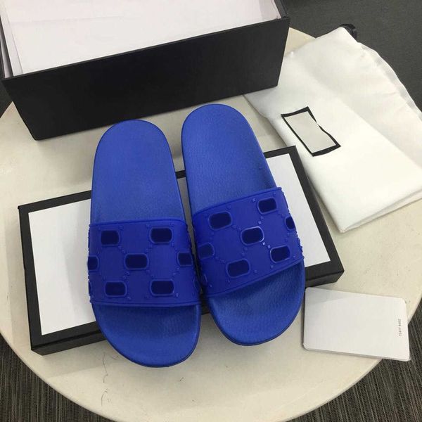 

classical men women slipper holes rubber slippers slides sandals fashion beach flip flops flat non-slip bottom designer slide sandal with, Black