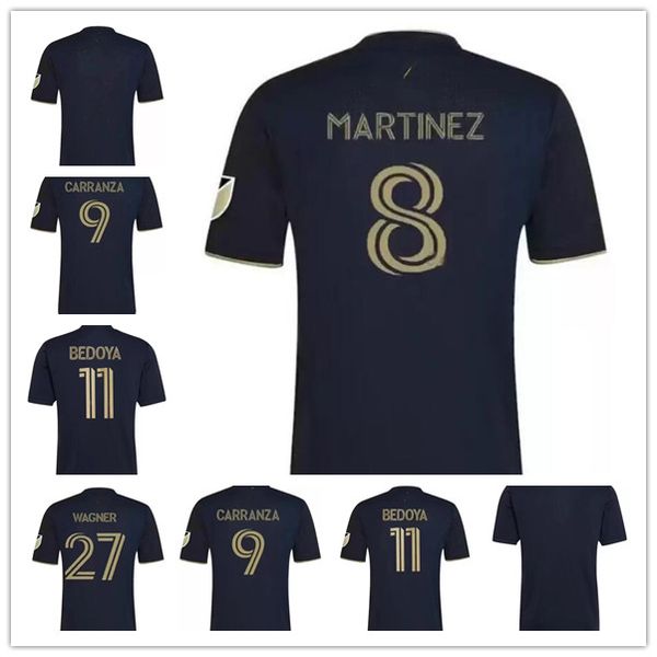 

2022 2023 soccer jersey 10 monteiro 15 mbaizo 17 santos 11 bedoya 21 fontana 22 aaronson 23 przybylko thai quality football shirts, Black;yellow