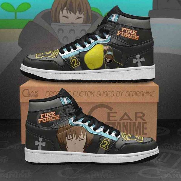 

fire force juggernaut sneakers custom anime shoes, Black