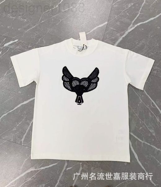 

men's t-shirts designer 2022 spring and summer new tested version a high-quality lace peach heart short sleeve t-shirt for men women wi, White;black