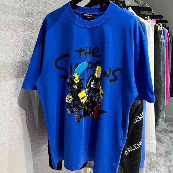 

of3n smallpox version paris spring summer co branded new simpson family conley printed short sleeve t-shirt category, White;black