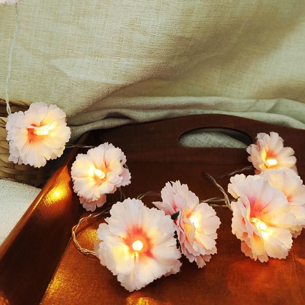 

strings pink cherry blossom string lights 1.5m 10led flower fairy garland decoration valentine's day spring wedding birthday