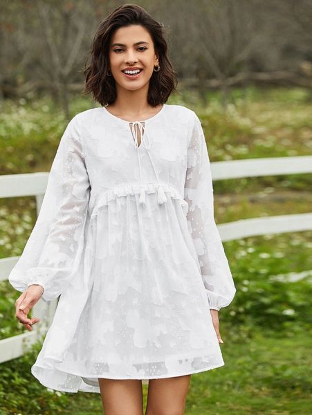 

jacquard tie neck dress c6fm#, Black;gray