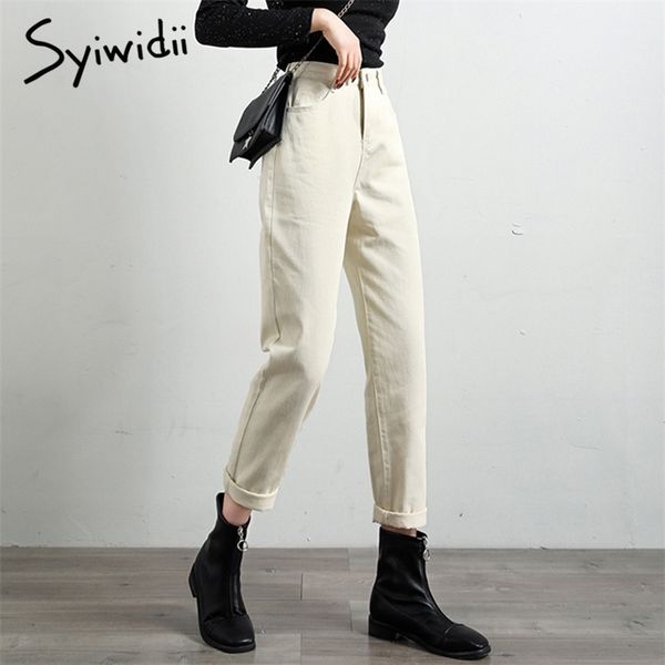 

beige high waist mom jeans women korean jean plus size boyfriend jeans for women fashion ladies casual denim pants jeans woman 210302, Blue
