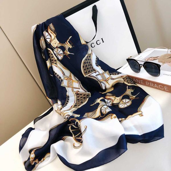 

famous designer ms. xin design gift silk scarves scarf 1800 90cm delivery shawl scarfs, Blue;gray
