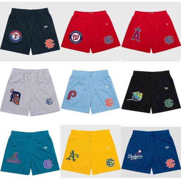 

brand eric emanuel ee basic short men's fitness shorts women beach pants sports mesh breathable casual star fashion basketball football, White;black