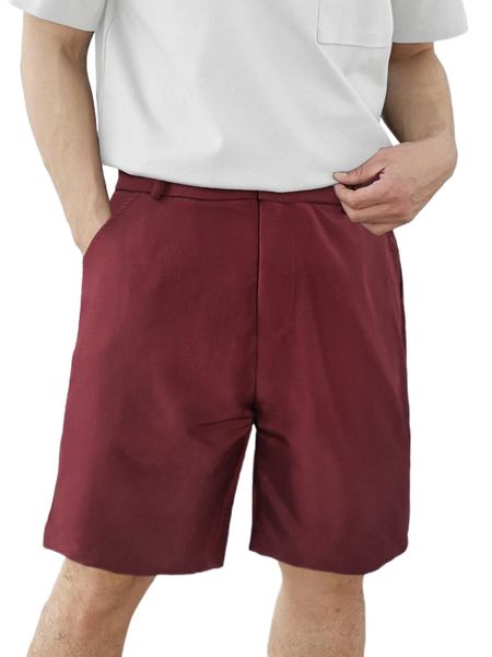 

men slant pocket straight leg shorts l6hq#, White;black