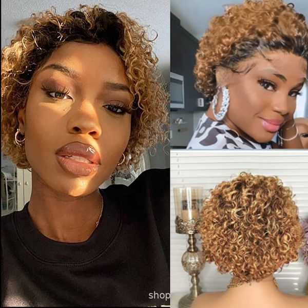 

short pixie cut wig 1b 30 ombre kinky curly human hair afro wigs dhgates no lace front natural brazillian hair for women perucken echthaar p, Black