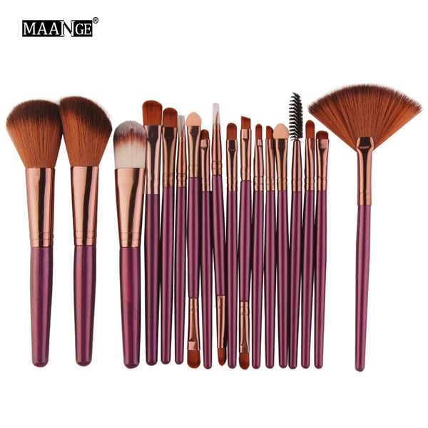 

makeup brushes set 18pcs eyebrow highlighter powder foundation eye shadow cosmetics professional 220722