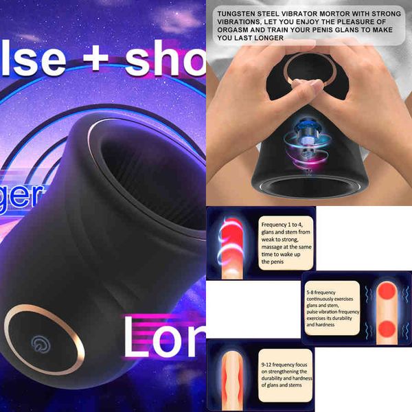 Masturbadores nxy 12 velocidades Intelligent machos brinquedos sexuais masterbater masturbador vibrador forte para homens produtos adultos brinquedos masturbação copo 220507