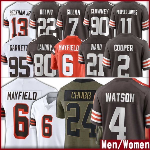

2 amari coope 4 deshaun watson 6 baker mayfield jersey nick chubb jarvis landry myles garrett brown case keenum jojo natson ryan switzer, Black