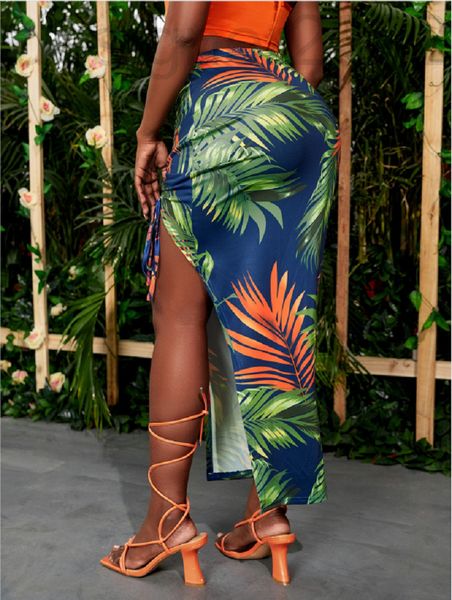 

skirts designer print pleated skirt mid length dress xybs, Black