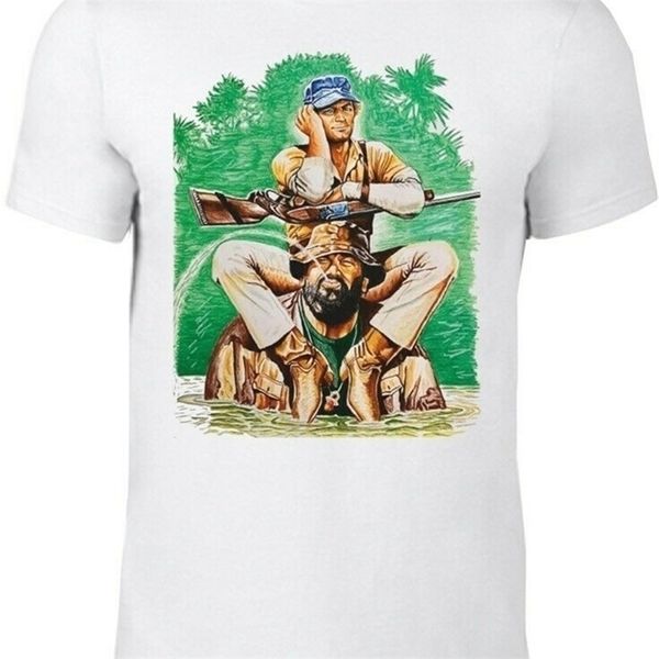 

bud spencer i am with the hippos terence hill movie mesh t-shirt tee shirt for youth middle-age the elder 220504, White;black