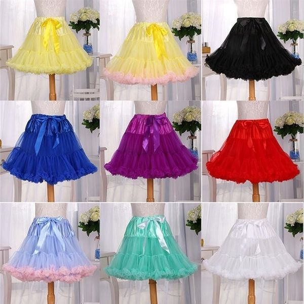 

puff women mesh skirt party high waist faldas saia mini jupe femme pettiskirt dance tutu skirts tulle petticoat skirt y200326, Black
