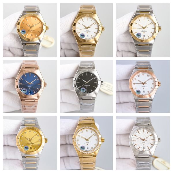 

montre de luxe women watches 39mm 8800 automatic machine movement 18k gold gilt sun pattern dial diamond watch wristwatches, Slivery;brown