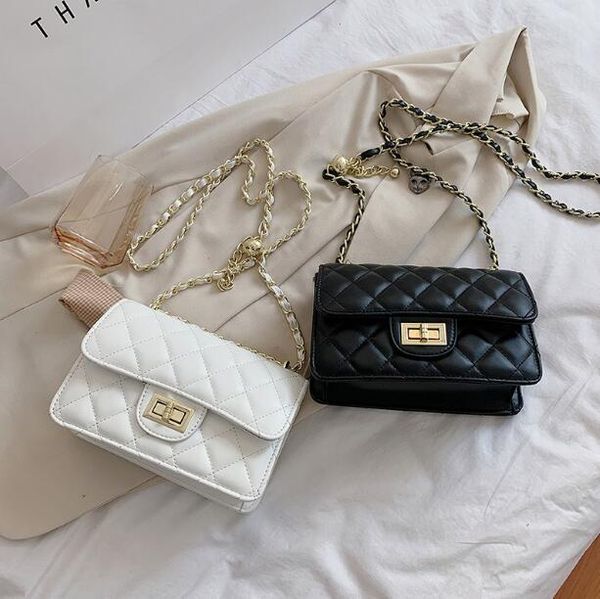 

2022 mini rhombus chain bag handbag ladies shoulder messenger bag women, Black;red