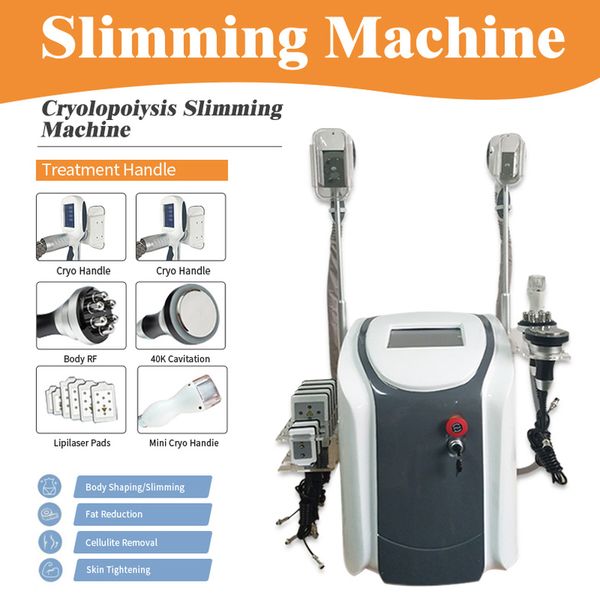 

cryolipolysis fat ing system body cavitation lipo laser machine radio frequency skin lifting 2 handle cryo loss weight device 6 in 1