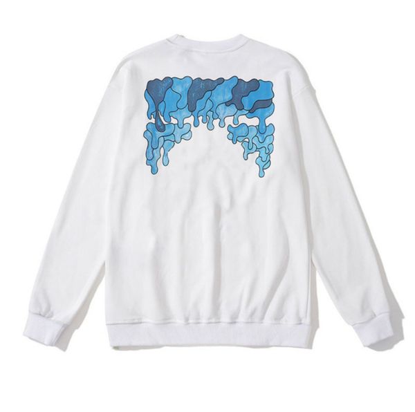 

mens classic loose offs sweatshirts designer hoodies pullover hip hop oil paint back arrow x men women hooded casual hoodie black white jac