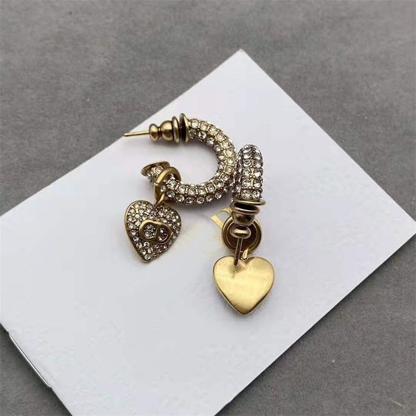 

new red love brilliant diamonds earrings female fashion star jewel, Silver