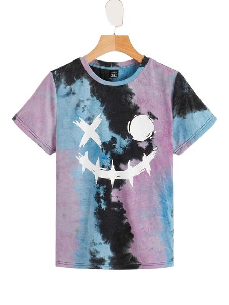 

tie dye expression print tee 122s#, White