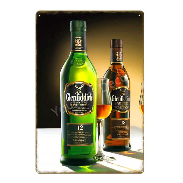 

wine whiskey brand tin sign cold beer goods metal plaque dilapidated rusty retro poster metal plate sign bar wall decoration