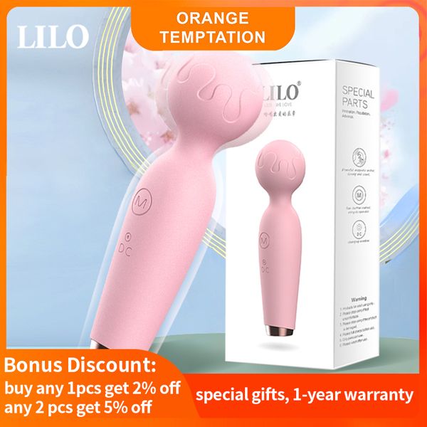 Lilo Magic AV Vibrador de varinha para mulheres clitóris poderoso massageador erótico Estimulador de vagina Estimulador feminino Toys sexy Suprimentos adultos