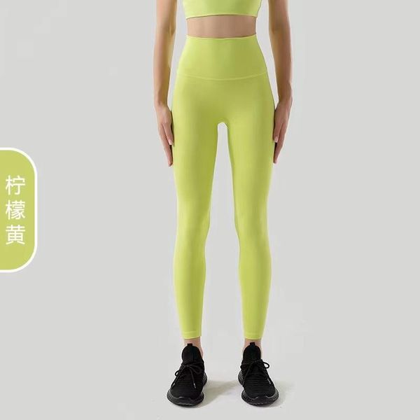 

spring color women lu leggings designer tank biker bra yoga ankle length womens gym legging high waist pant elastic fitness lady outd, Black