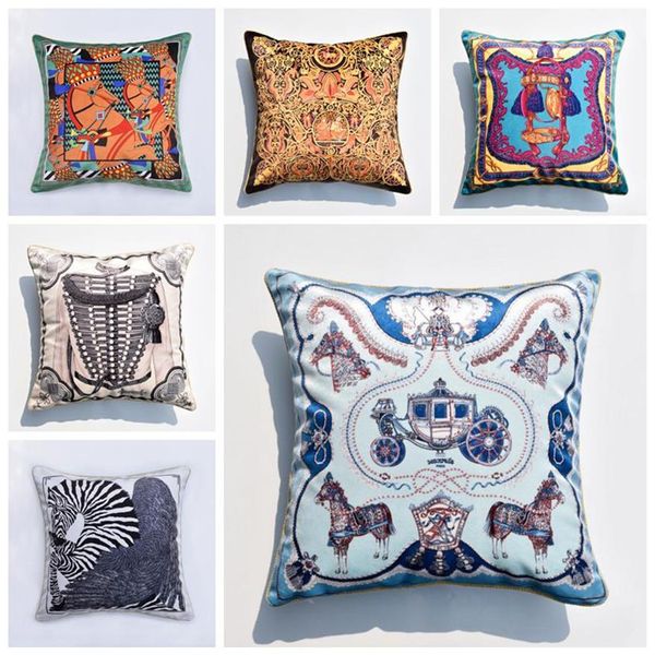 

velvet cushion cover luxury european home decor sofa chaise couch throw pillow case 45cm cojines256y