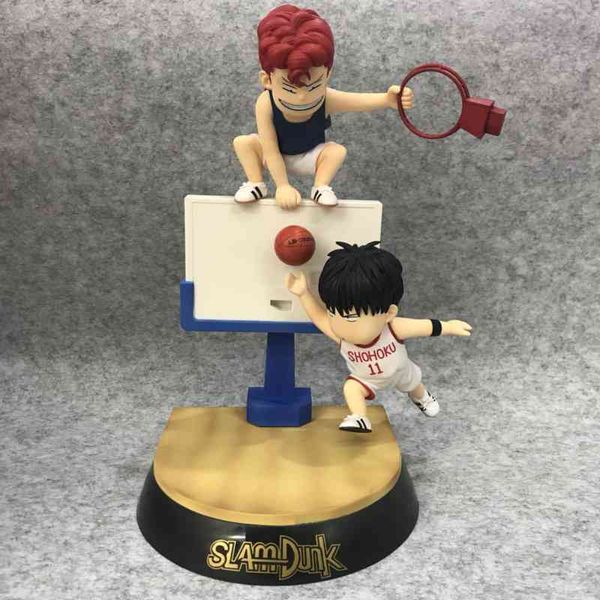 

30cm slam dunk hanamichi sakuragi & rukawa kaede action figure pvc toys collection doll anime cartoon model for friend gift