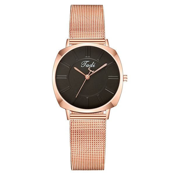 

stainless steel strap watches womens mordem casual wrist watch for women m1141, Slivery;brown