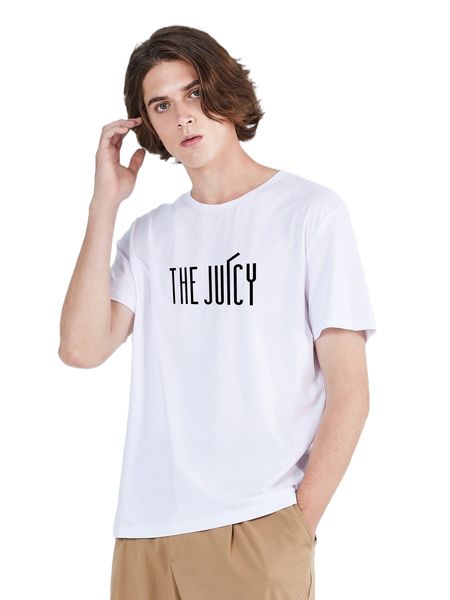 

men slogan graphic tee l7vv#, White;black