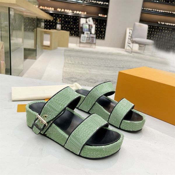 

fashion beach shoes summer fashion travel platform slippers louiseity slides women leather letter sandals luxury designers viutonity gsdgfe