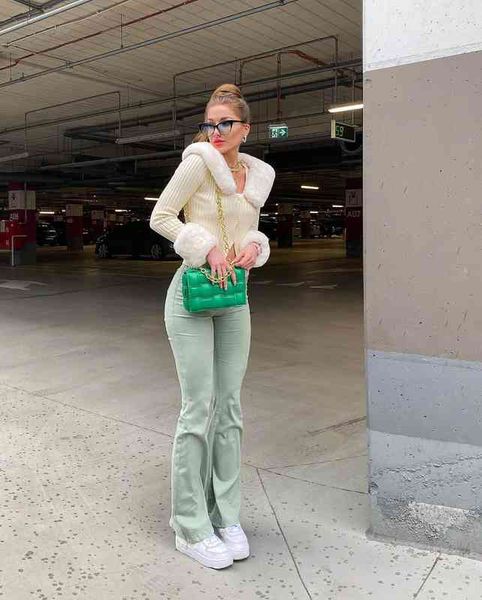

women's pants & capris the korean version of micro la women's jeans, high waist slim fit, slim, casual wide leg pants fashion js76, Black;white