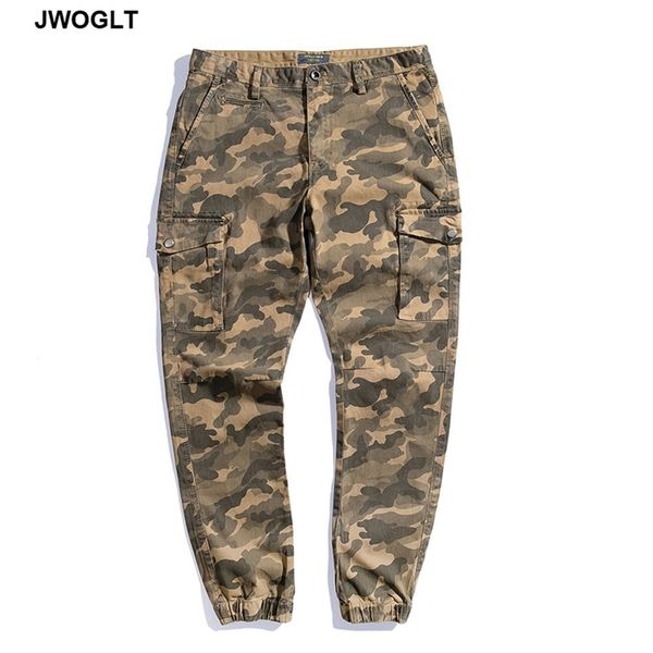 

streetwear camo joggers men cargo pants mens military khaki army green camouflage pants cotton men's cargo trousers overalls 210412, Black